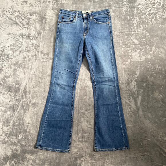 Levi's 519 Flare Jeans Women's Size 7L Blue Denim Cotton Blend - Picture 1 of 10
